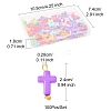 100Pcs Acrylic Pendant PALLOY-FS00039-01-4