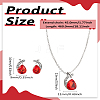Alloy Rhinestone Pendant Necklace & Stud Earring Sets SJEW-LP0001-46B-2