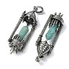 Natural Amazonite Faceted Pointed Bullet Shaped Big Pendants G-P613-01AS-02-2