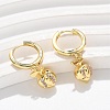 Brass Cubic Zirconia Hoop Earrings EJEW-Q015-01G-C-5