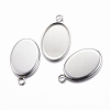 Tarnish Resistant 304 Stainless Steel Pendant Cabochon Settings STAS-G075-21P-01-1