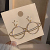 Alloy Rhinestone Stud Earrings for Women WG1FE2D-01-1