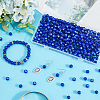 3 Strands Baking Paint Transparent Glass Round Bead Strands DGLA-PA0001-02A-3