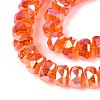 Electroplate Transparent Glass Beads Strands EGLA-N022-04A-D13-3