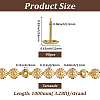 5Bags Flower Iron Decoration Strip FIND-GF0008-41A-G-2