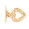 Heart Brass Toggle Clasps KK-S403-18G-1