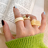 3Pcs Resin Finger Rings & Cuff Rings Sets WGB7912-01-2