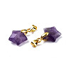 Natural Amethyst Charms X-G-N326-142-03-3