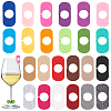 BENECREAT 24Pcs 24 Colors Felt Wine Glass Charms AJEW-BC0004-20-1