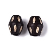 Natural Schima Wood European Beads WOOD-Q001-02-1