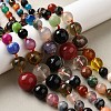 Natural Mixed Stone & Glass Round Beads Strands G-C188-01-1