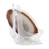 Printed Natural Agate Slice Stone Ornament DJEW-M011-02L-2