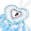 Heart Woven Web/Net with Feather Hanging Ornaments HJEW-G025-12B-2