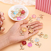 16Pcs 8Styles Transparent Acrylic Pendants PALLOY-TA00122-6