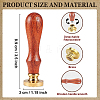 Brass Wax Seal Stamp with Handle AJEW-WH0184-1149-2