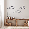 Iron Wave Wall Art Wall Decorations DIY-WH0480-01-5