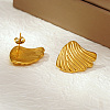 Simple Stainless Steel Seashell Stud Earrings NE7504-3