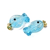 Handmade Dichroic Foil Lampwork Pendants DICH-G001-01G-07-2