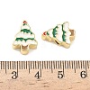 Christmas Brass Enamel Beads KK-I474-G22-3