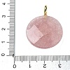 Natural Rose Quartz Faceted Pendants G-A287-02G-12-3