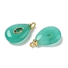Dyed Natural White Jade Pendants G-H328-01G-A01-2
