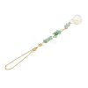 Round Glass & Natural Green Aventurine Chips Hanging Suncatchers HJEW-JM04209-01-4
