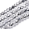 Electroplate Glass Bead Strands LS-EGLA-R094-4mm-15-1