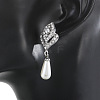 Alloy Rhinestone & Plastic Pearl Pendant Necklaces & Stud Dangle Earrings Sets FS-WGE3E8B-01-3
