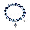 10mm Evil Eye Beaded Stretch Bracelets SP9992-1-1