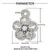 Zinc Alloy & ABS Plastic Imitation Pearl Charms AL-OY001-11P-2