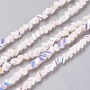 Electroplate Glass Beads Strands GLAA-F092-B04-1