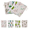 20Pcs 4 Styles Polycotton(Polyester Cotton) Packing Pouches Drawstring Bags ABAG-TA0002-09-1