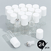 BENECREAT 24Pcs Transparent Glass Roller Ball Bottles MRMJ-BC0003-35-4