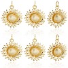 10Pcs Brass Pendants KK-BBC0020-54-4
