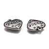 Heart with Word Peace 316 Surgical Stainless Steel Pendants STAS-I061-166-2