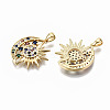 Brass Micro Pave Colorful Cubic Zirconia Pendants KK-R114-08-NF-2