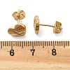 Rack Plating Brass Micro Pave Clear Cubic Zirconia Stud Earrings EJEW-K299-01G-L-5