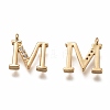 Brass Micro Pave Clear Cubic Zirconia Charms ZIRC-B002-39G-M-2