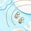 Abalone Shell Pendant Necklace & Hoop Earrings with Shell Pearl & Natural Freshwater Pearls SJEW-JS01379-02-1