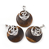 Natural Tiger Eye Pendants KK-F751-L-A03-2