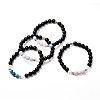 Natural Lava Rock Oil Diffuser Yoga Menditation Beads Stretch Bracelet for Men Women Girls Jewelry BJEW-JB06721-1