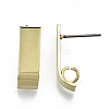 Rack Plating Iron Stud Earring Findings IFIN-N008-006-RS-3