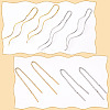 ANATTASOUL 4 Pairs 4 Style Titanium Steel Chain Tassel Ear Threads EJEW-AN0002-91-3