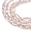 Electroplate Glass Beads Strands X-EGLA-L015-HP-B07-2