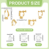 20Pcs 5 Styles Brass Clip-on Earring Findings KK-WR0001-74-2
