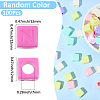 100Pcs Opaque Acrylic European Beads MACR-SP0002-16-2