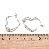 304 Stainless Steel Textured Wavy Wire Heart Shape Stud Earrings for Women SA-CBAB549-06P-5