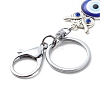 Evil Eye Glass Pendant Keychain KEYC-JKC00371-01-5