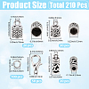 60Pcs 3 Styles Tibetan Style Zinc Alloy Cord End TIBE-SC0002-56-2