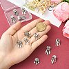12Pcs 4 Styles Alloy European Beads FIND-CJ0005-01-4